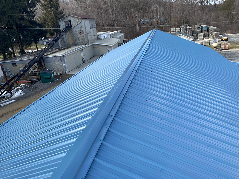 finished metal roof 